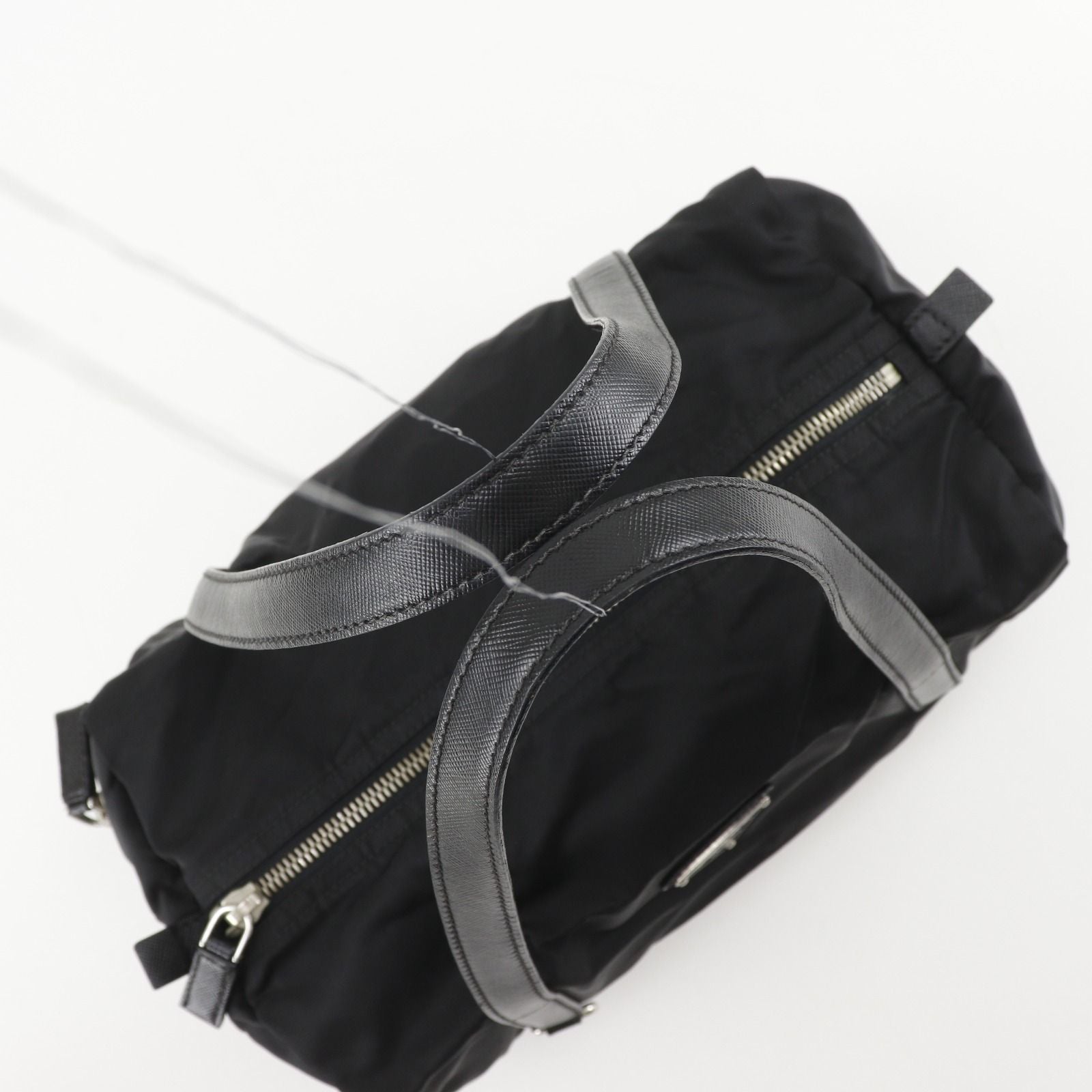 Prada Mini Boston Nylon Black Tote — view 5