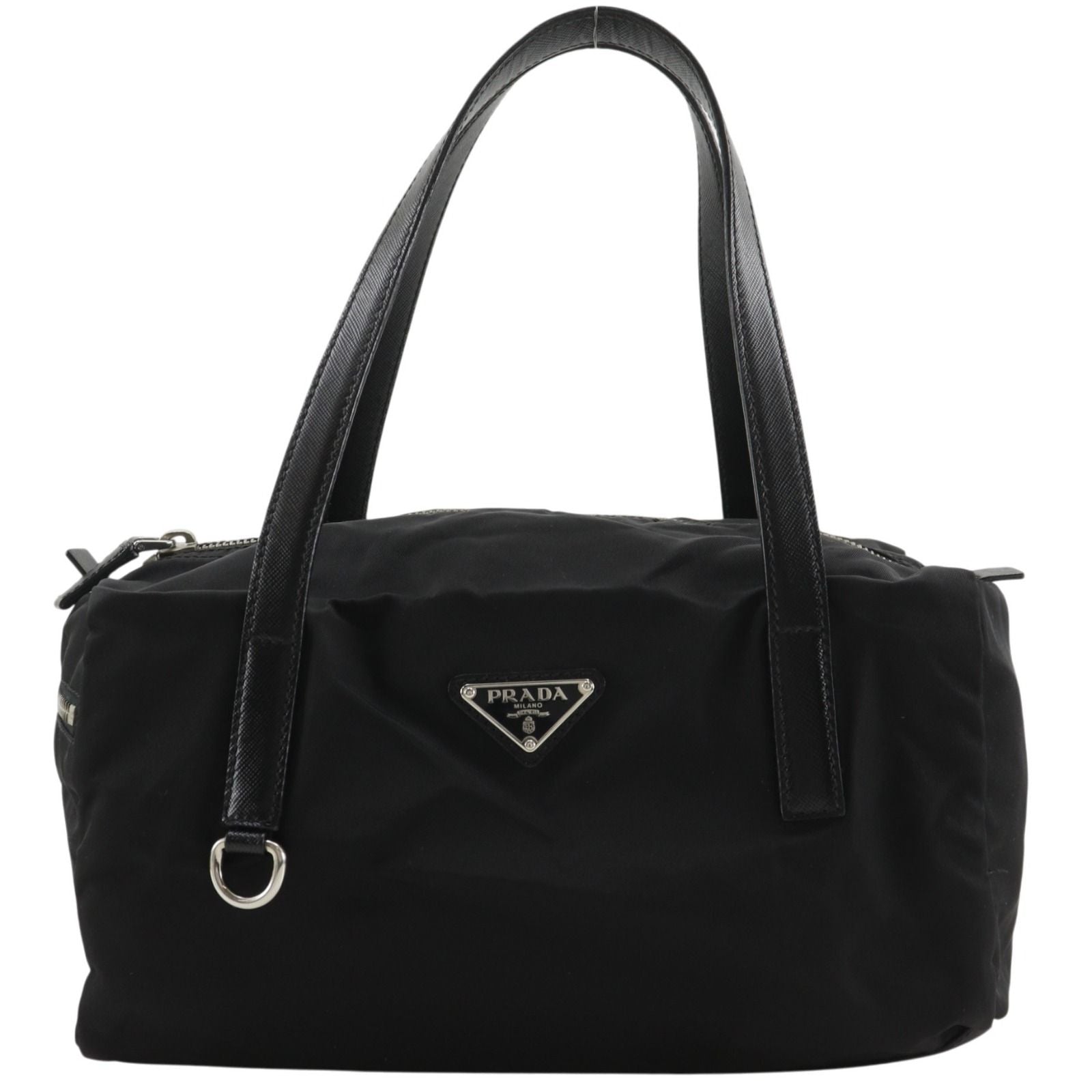 Prada Mini Boston Nylon Black Tote
