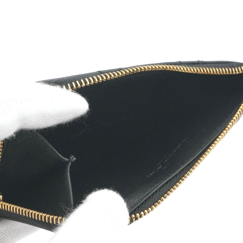 Dior Wallet Coin Case Black Gold Lady Cosmos Cannage Fragment Card — view 6