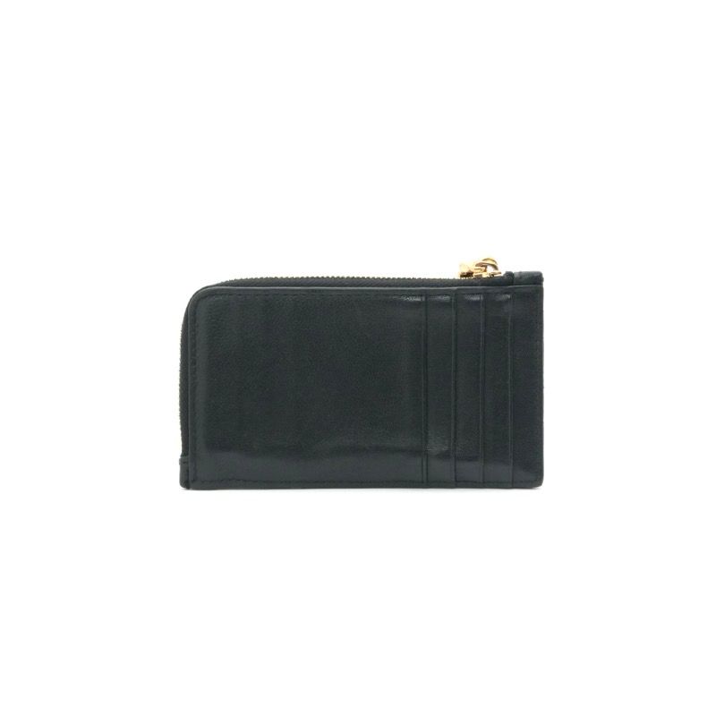 Dior Wallet Coin Case Black Gold Lady Cosmos Cannage Fragment Card — view 3
