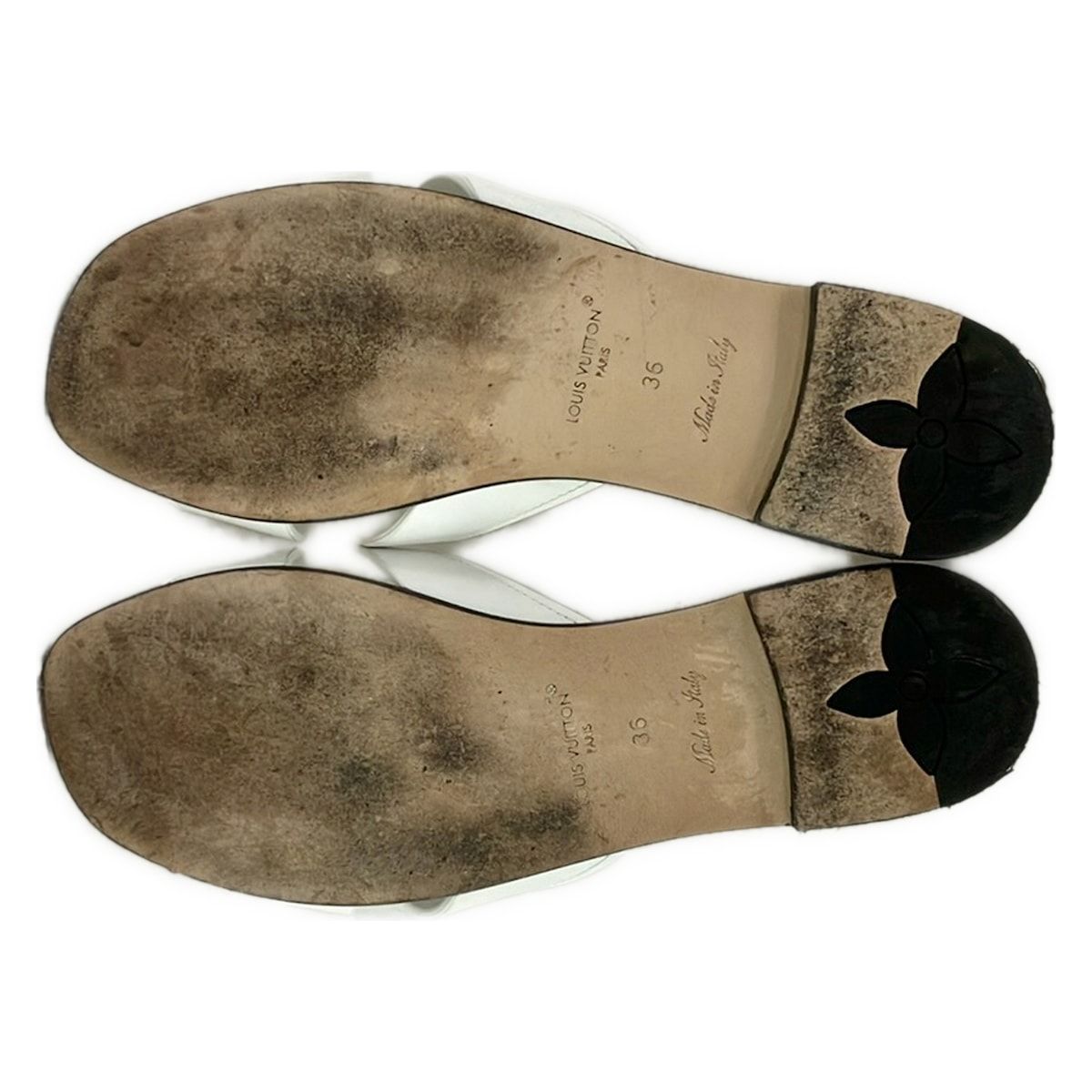 Louis Vuitton Mules 36 LV Isola White Leather — view 4