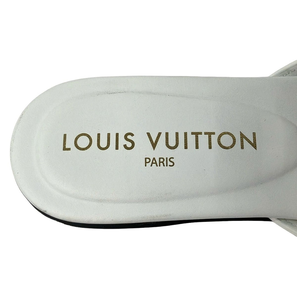 Louis Vuitton Mules 36 LV Isola White Leather — view 5