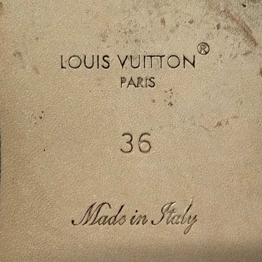 Louis Vuitton Mules 36 LV Isola White Leather — view 6