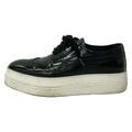 Prada Shoes 35 Black Wingtip Thick Sole Leather