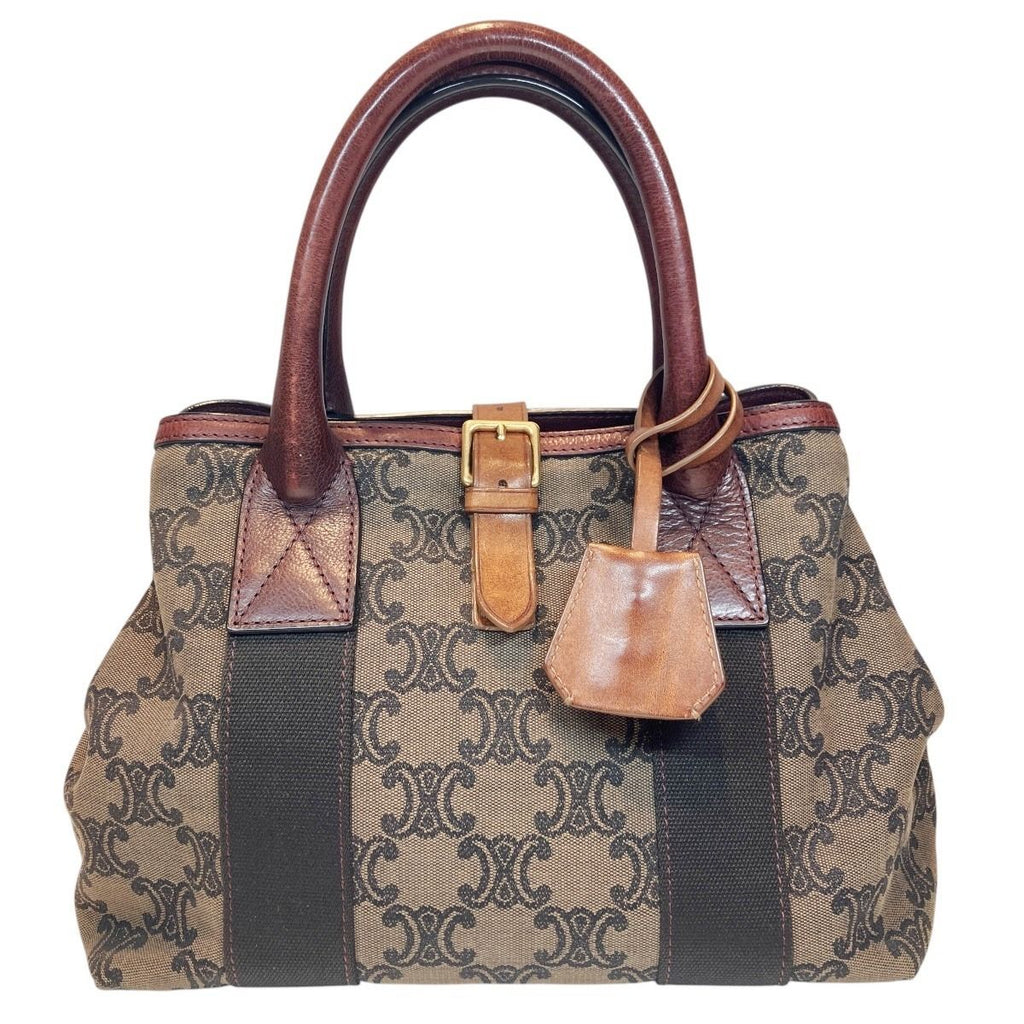 Celine Macadam Tote Canvas Leather