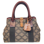 Celine Macadam Tote Canvas Leather
