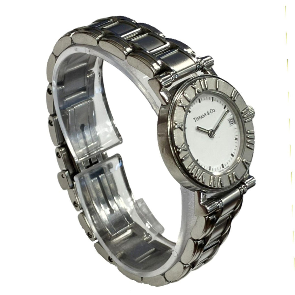 Tiffany & Co Atlas Watch SS Quartz White Dial — view 3