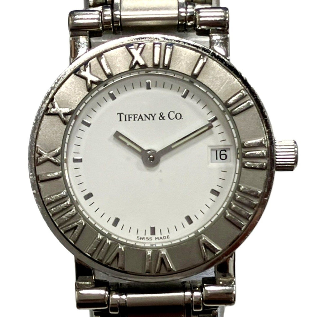 Tiffany & Co Atlas Watch SS Quartz White Dial
