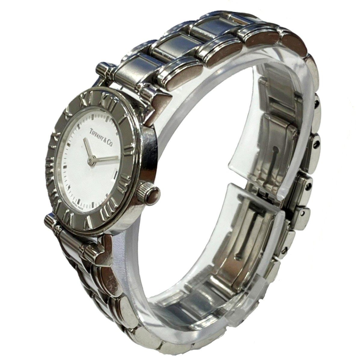 Tiffany & Co Atlas Watch SS Quartz White Dial — view 2
