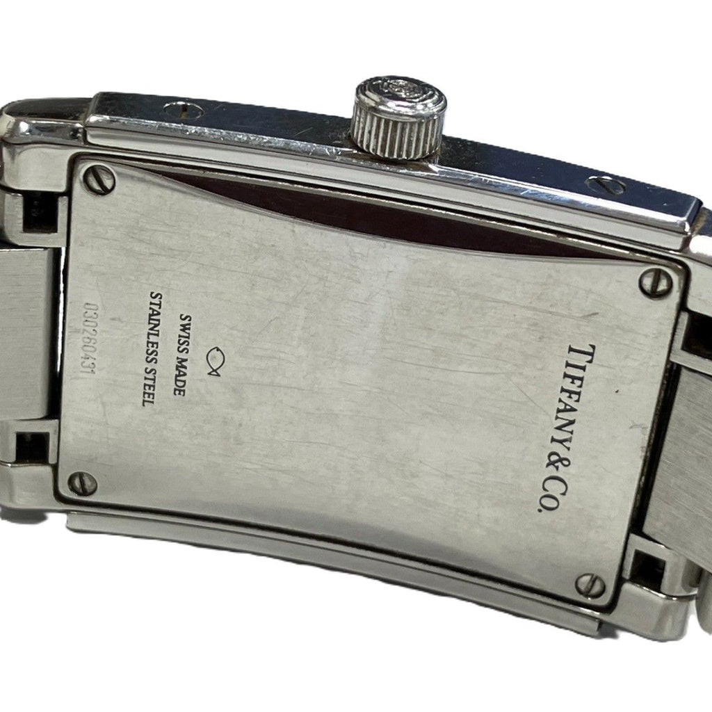 Tiffany & Co Grand Rectangular Watch SS Quartz White Dial — view 5