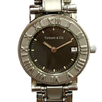 Tiffany & Co Atlas Watch SS Quartz Black Dial