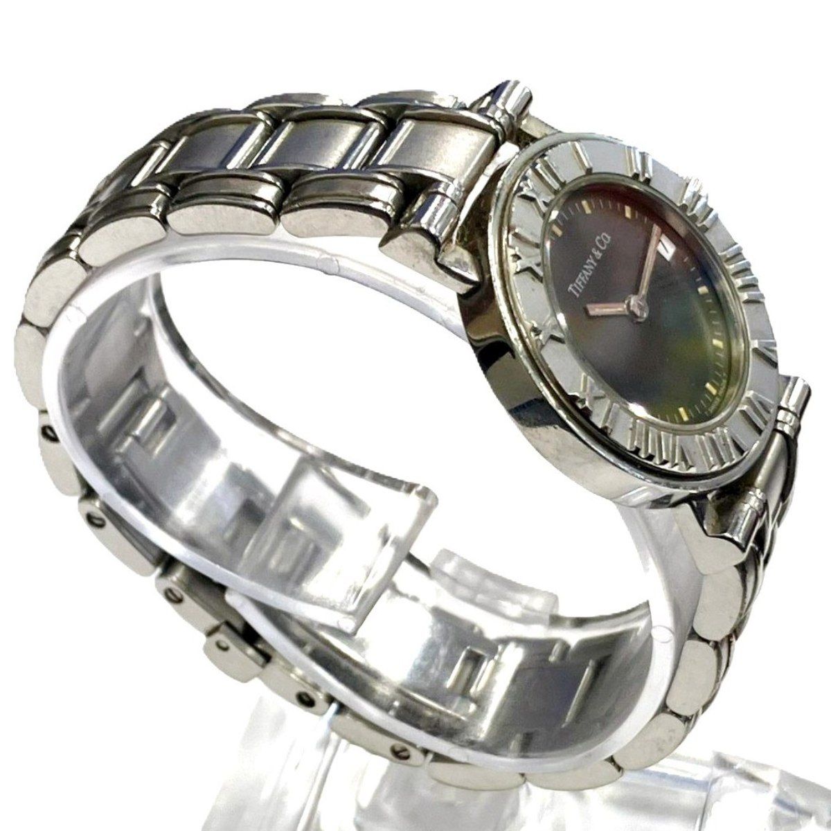 Tiffany & Co Atlas Watch SS Quartz Black Dial — view 3