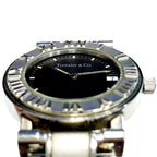 Tiffany & Co Atlas Watch SS Quartz Black Dial — view 4