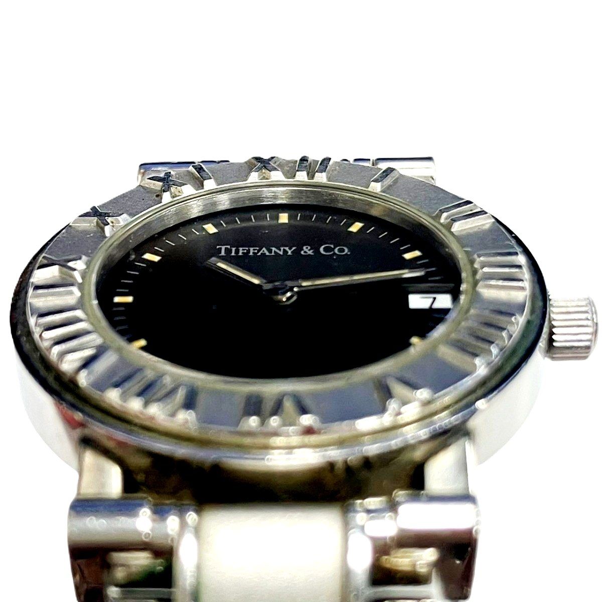 Tiffany & Co Atlas Watch SS Quartz Black Dial — view 4