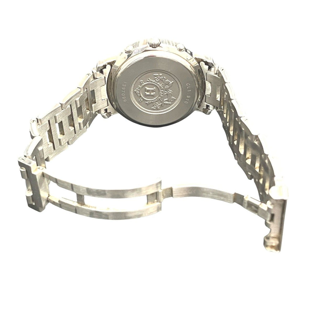 Hermes Clipper Watch SS Quartz Navy Dial — view 7