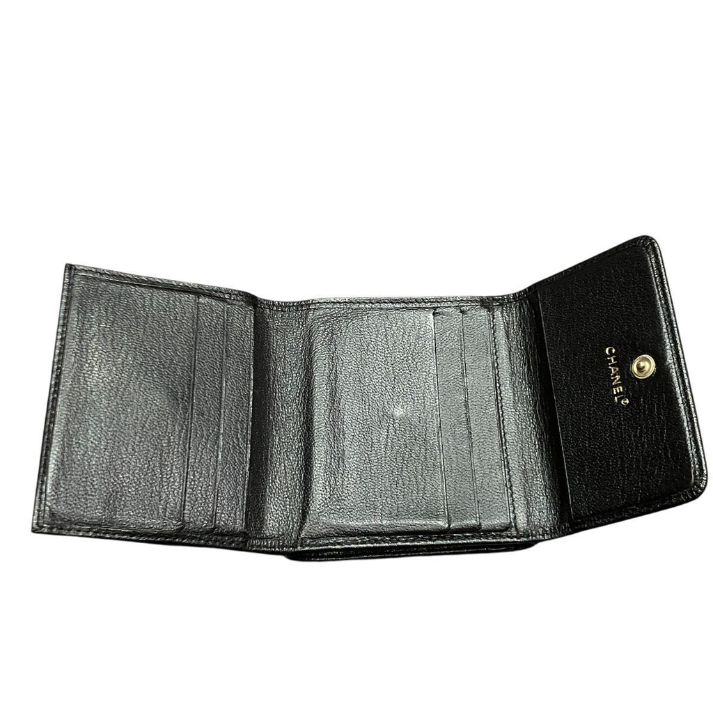 Chanel CC Logo Trifold Wallet Leather — view 3