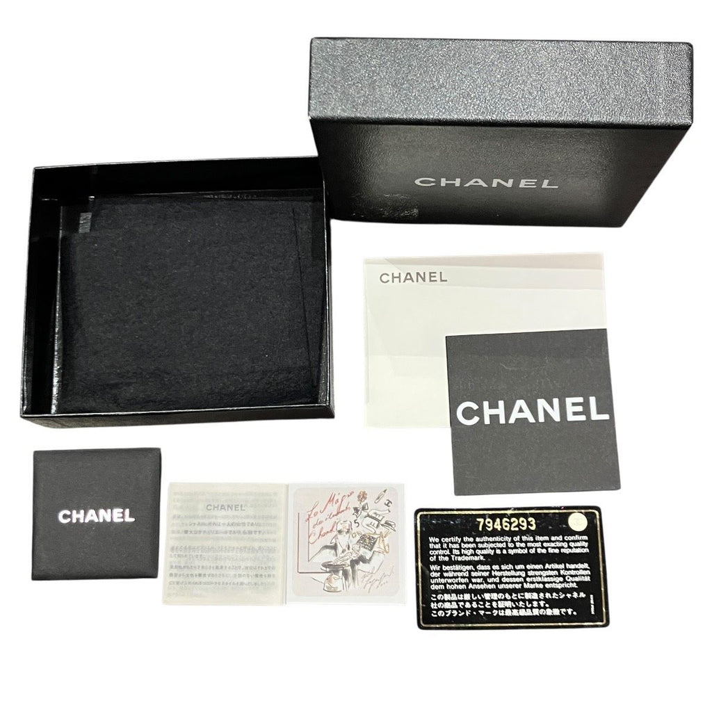 Chanel CC Logo Trifold Wallet Leather — view 5