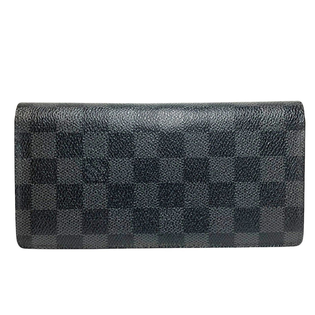 Louis Vuitton Portefeuille Brazza Damier Graphite Wallet Canvas