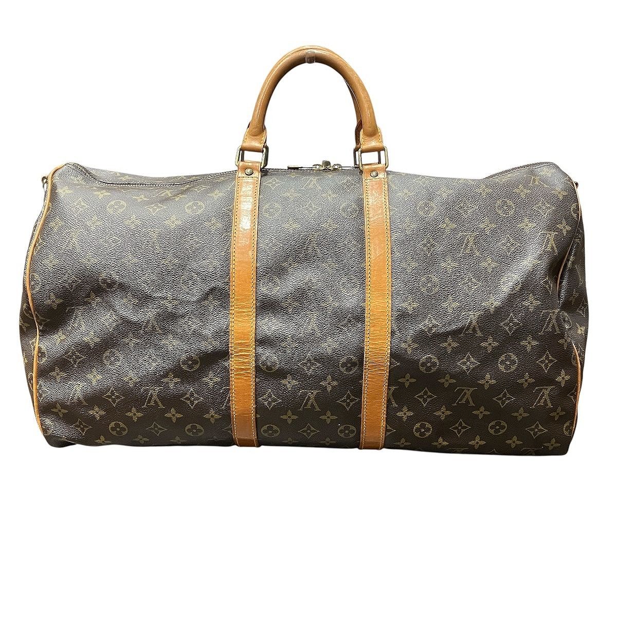 Louis Vuitton Keepall Bandouliere 55 Monogram Boston Bag Canvas