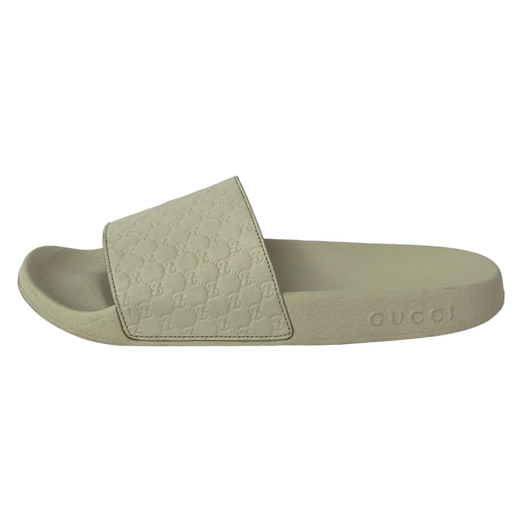Gucci Sandals 37 Micro GG Ivory Leather