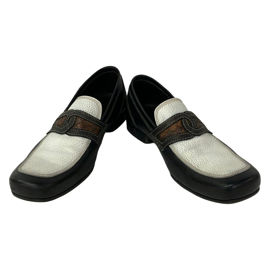 Bottega Veneta Loafers 42 Black White Brown Leather — view 2