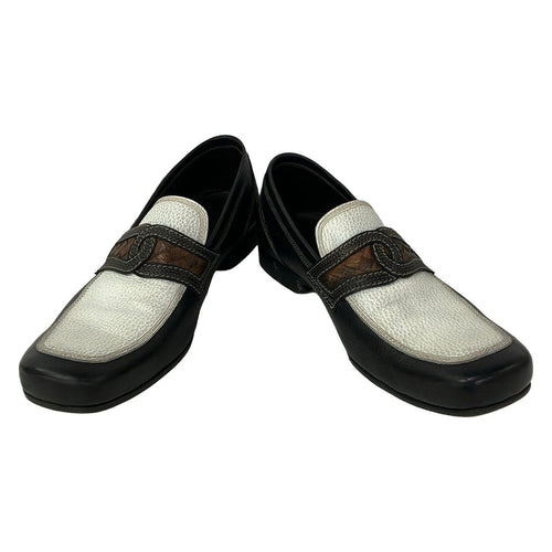 Bottega Veneta Loafers 42 Black White Brown Leather — view 2
