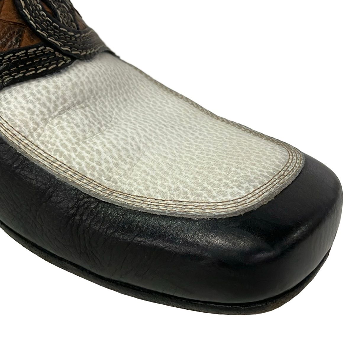 Bottega Veneta Loafers 42 Black White Brown Leather — view 9