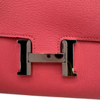 Hermes Constance Long Leather Wallet Rose Azalea Pink — view 5