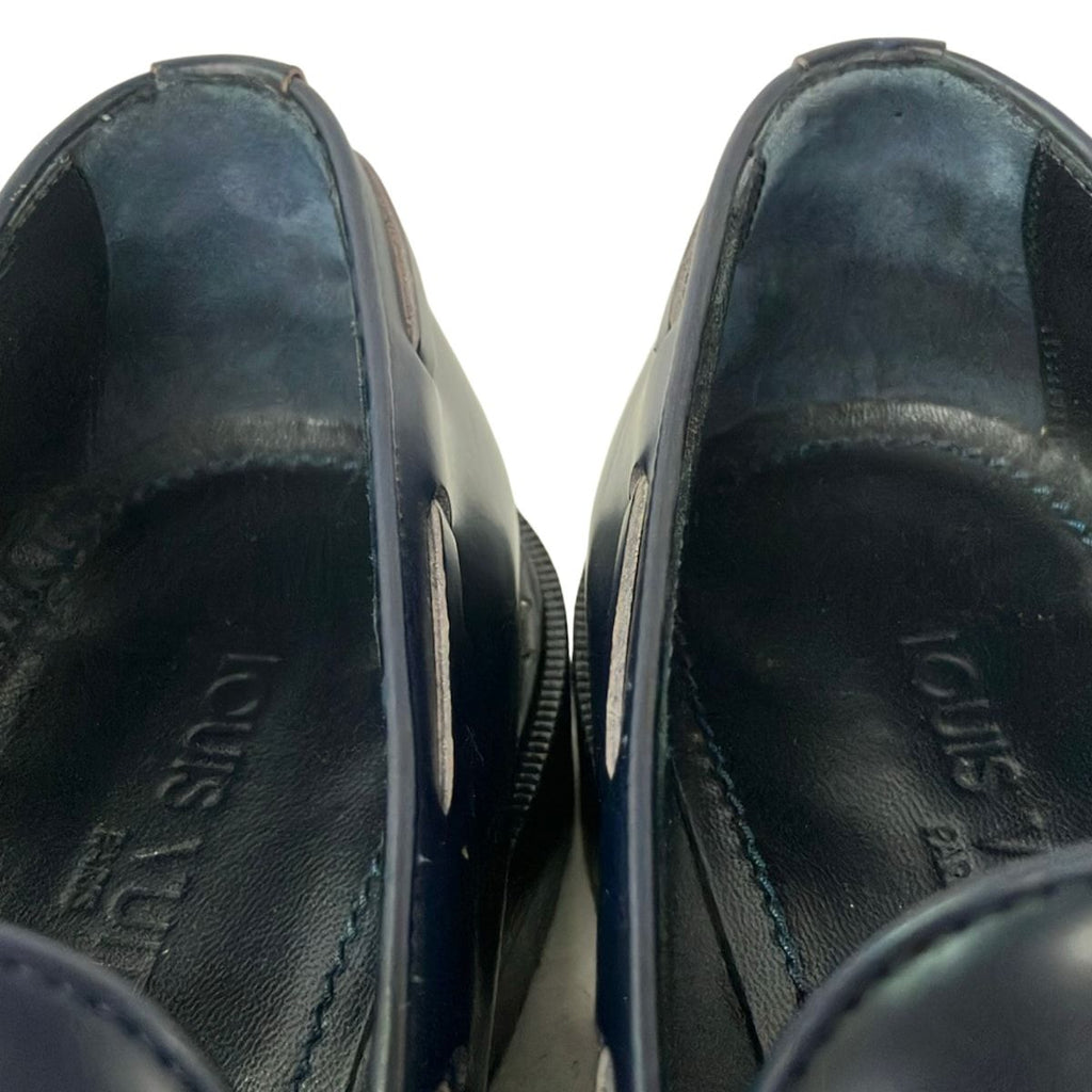 Louis Vuitton Loafers 7.5 M Navy Tassel Leather — view 9