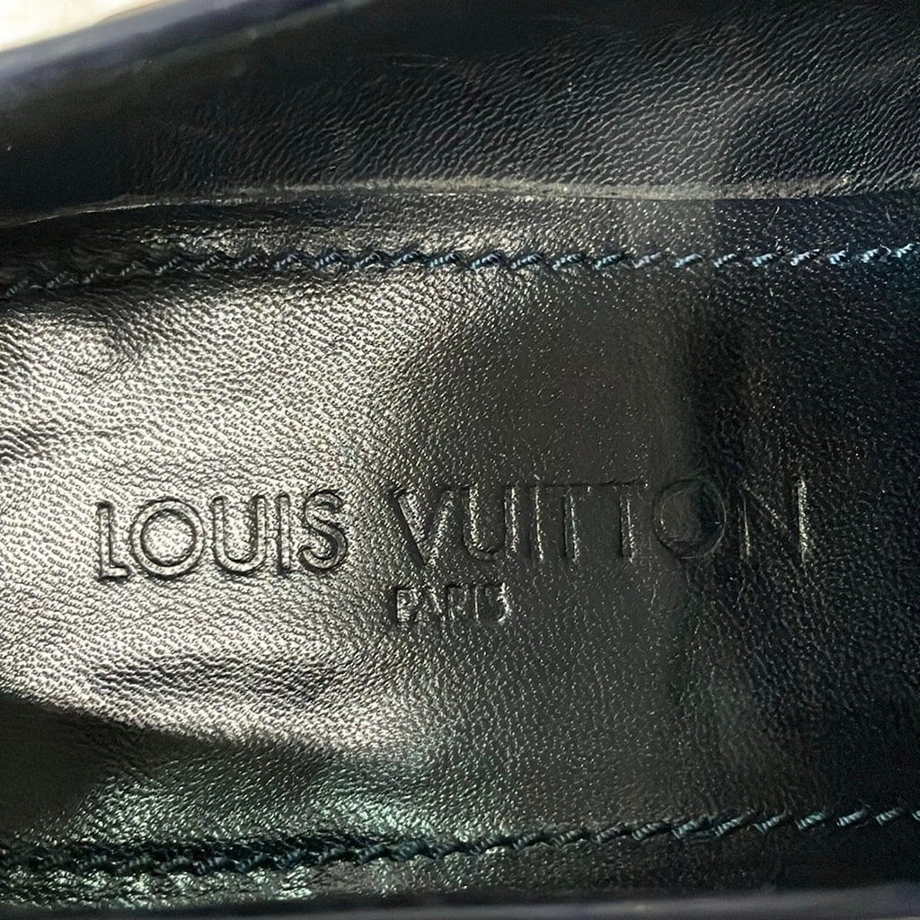 Louis Vuitton Loafers 7.5 M Navy Tassel Leather — view 5