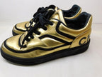 Chanel 37 Low Cut Sneakers Leather Gold Logo CC — view 3