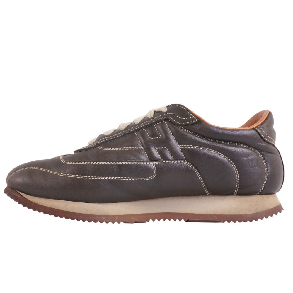 Hermes Sneakers Low Cut Logo Quick Leather Shoes — view 7