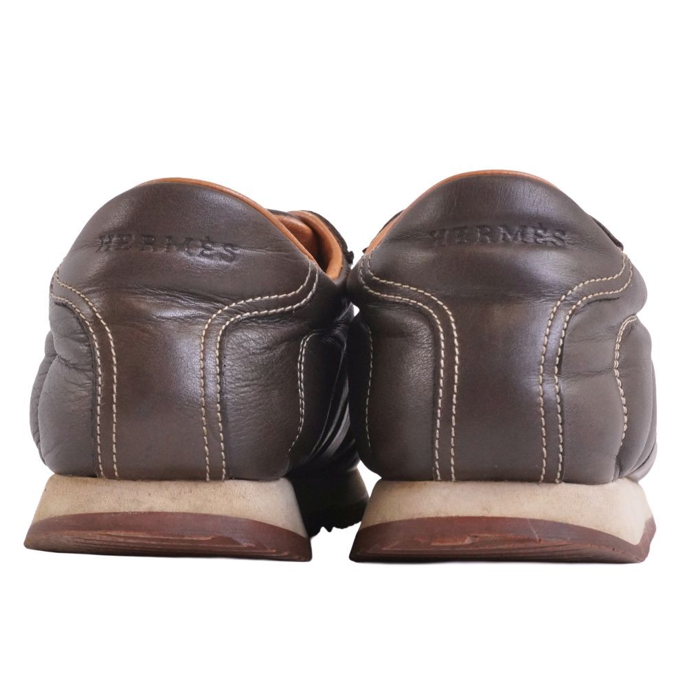 Hermes Sneakers Low Cut Logo Quick Leather Shoes — view 5