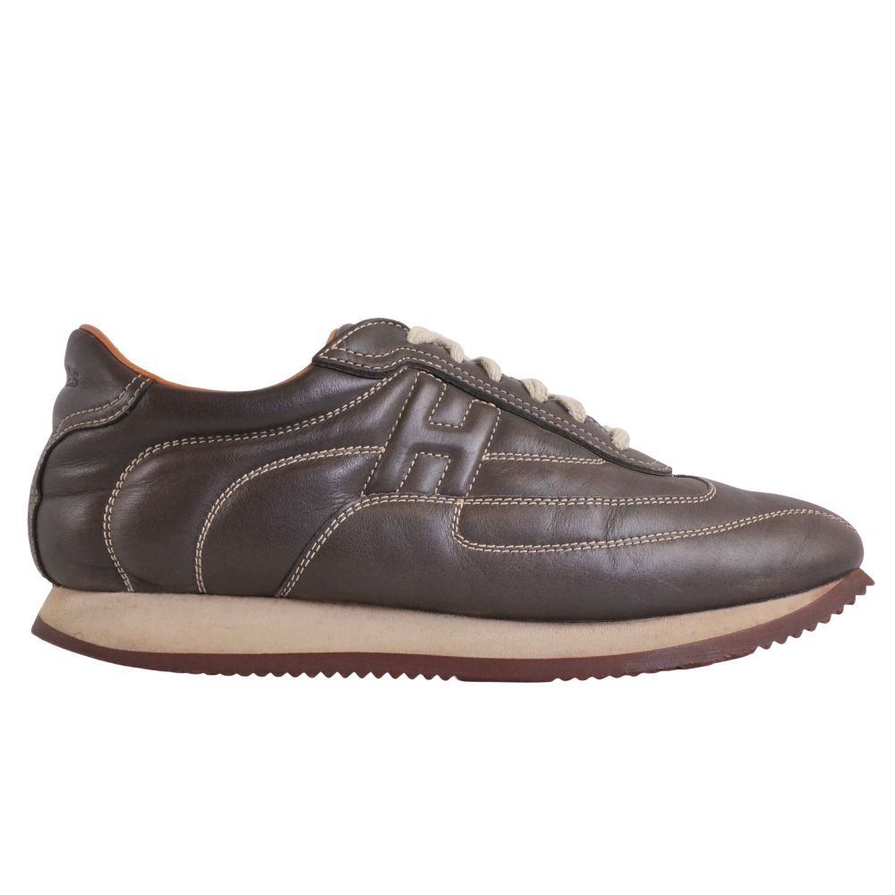 Hermes Sneakers Low Cut Logo Quick Leather Shoes — view 6