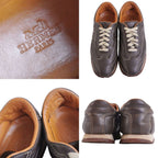 Hermes Sneakers Low Cut Logo Quick Leather Shoes — view 9