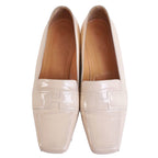 Hermes Loafers Moccasins Logo Enamel Leather Shoes — view 4
