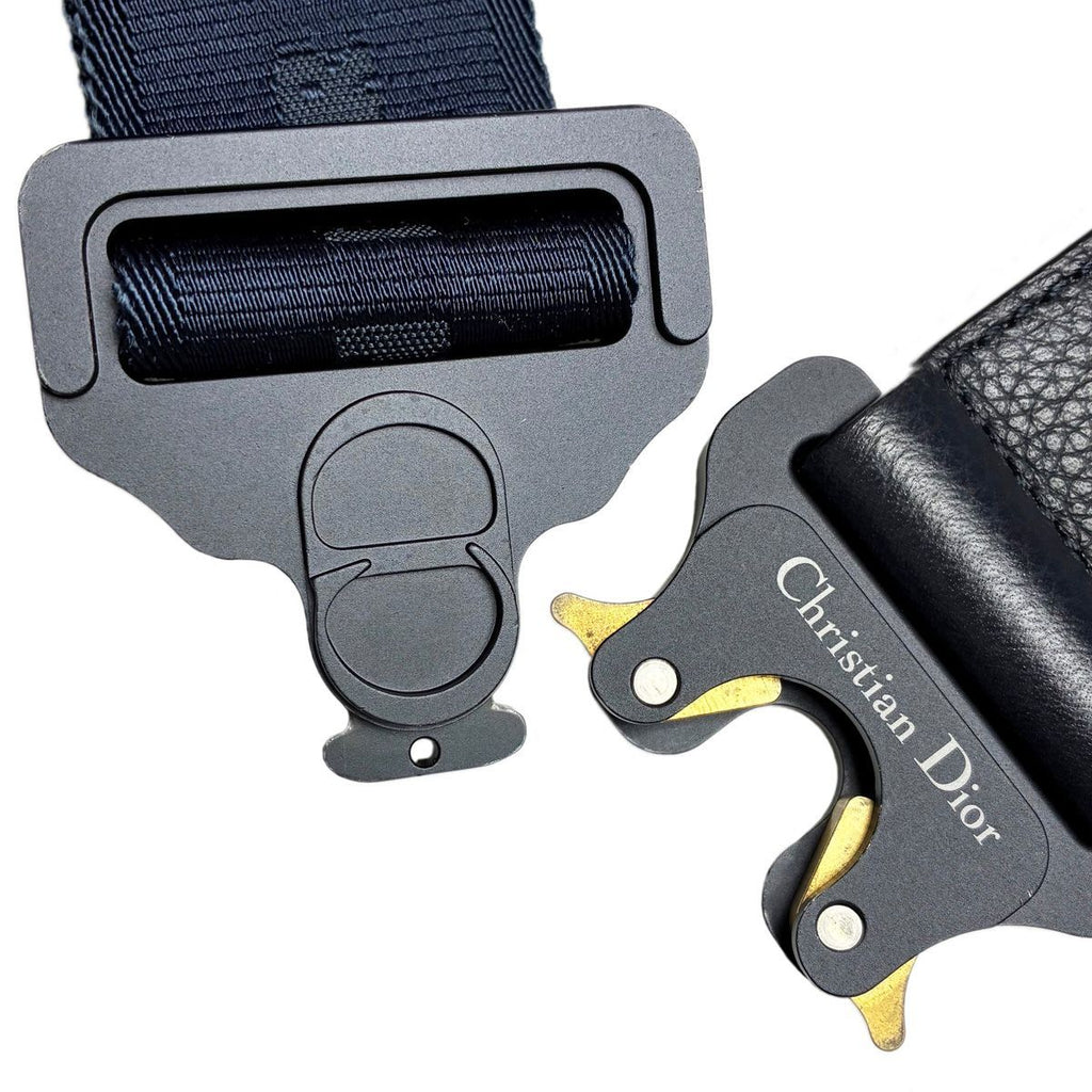 Dior Homme Belt Bag Oblique Jacquard Navy Beige — view 5