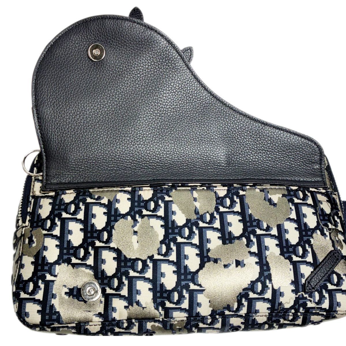 Dior Homme Belt Bag Oblique Jacquard Navy Beige — view 8