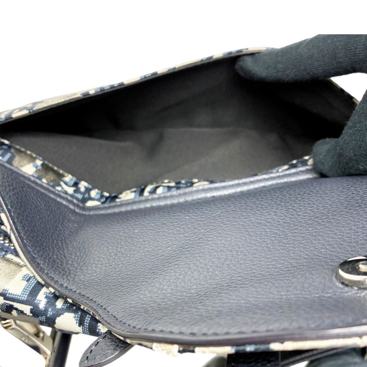 Dior Homme Belt Bag Oblique Jacquard Navy Beige — view 9