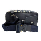 Dior Homme Belt Bag Oblique Jacquard Navy Beige — view 2