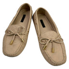 Louis Vuitton Driving Shoes 35.5 Gloria Line Light Pink Monogram Empreinte — view 2