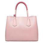 Prada Handbag 2-Way Double Bag Saffiano Cuir Leather Pink Gold — view 2
