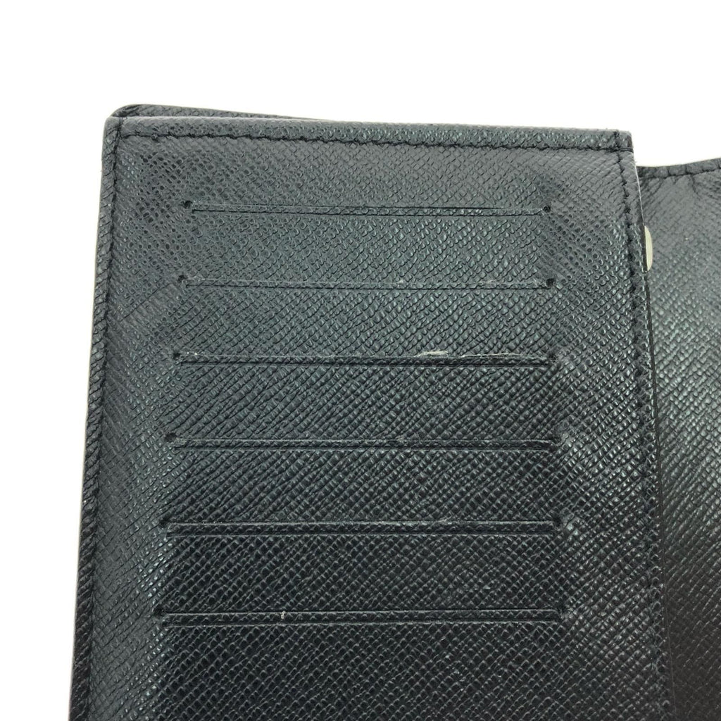 Louis Vuitton Long Bifold Wallet Damier Portefeuille Brazza Black — view 9