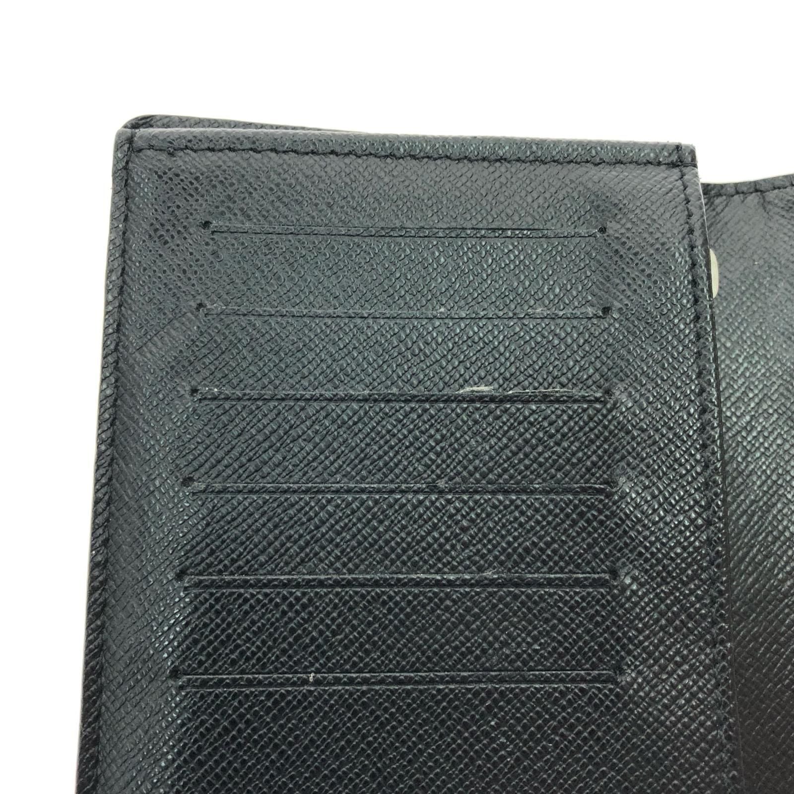 Louis Vuitton Long Bifold Wallet Damier Portefeuille Brazza Black — view 9