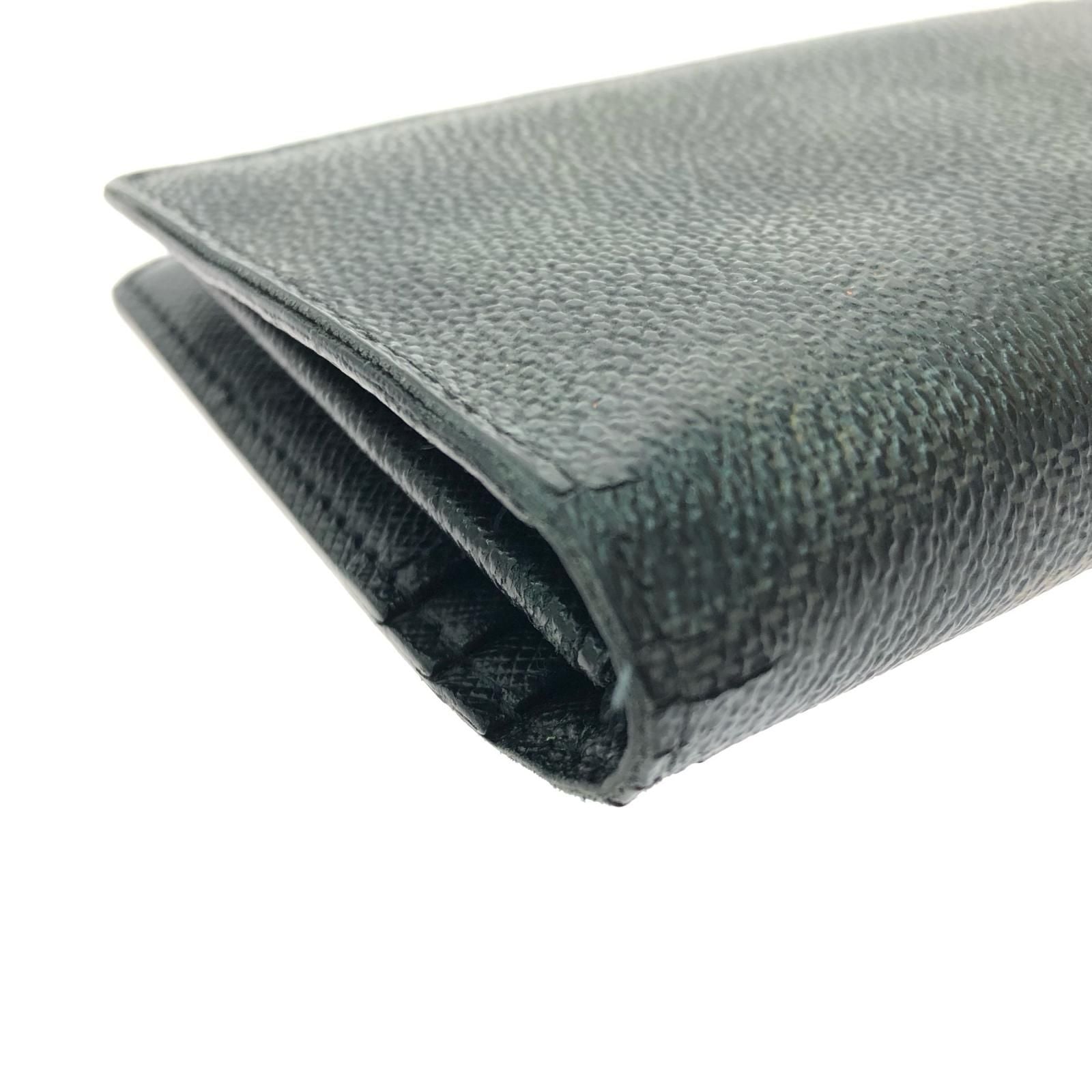 Louis Vuitton Long Bifold Wallet Damier Portefeuille Brazza Black — view 7