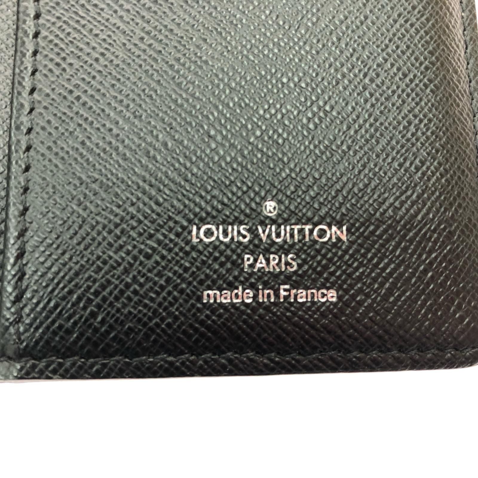 Louis Vuitton Long Bifold Wallet Damier Portefeuille Brazza Black — view 5