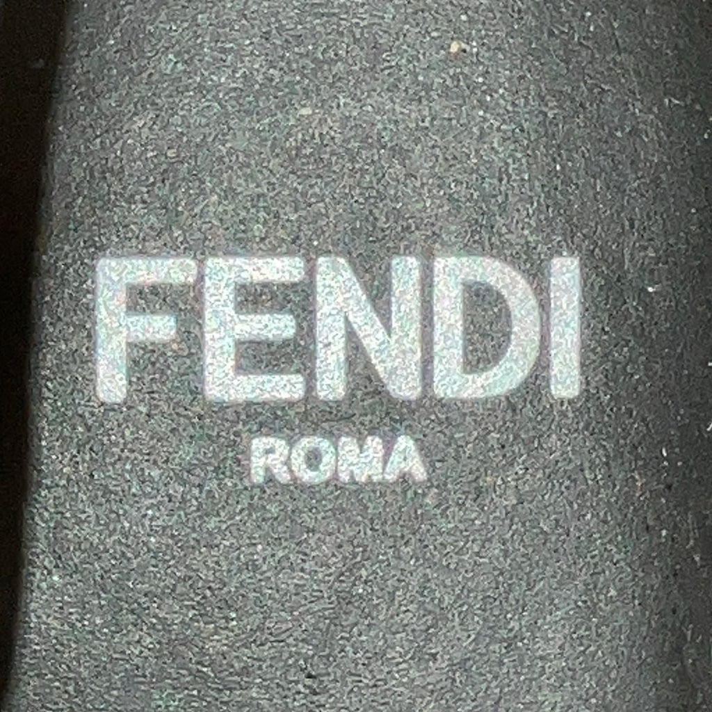 Fendi Short Boots 36 Rococo Stretch Fabric Biker Black Beige Ivory Lace — view 5