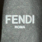 Fendi Short Boots 36 Rococo Stretch Fabric Biker Black Beige Ivory Lace — view 5