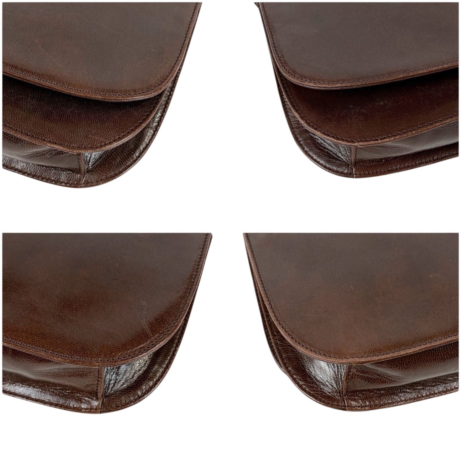 Prada Leather Plastic Chain Brown Shoulder — view 5