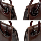 Prada Leather Plastic Chain Brown Shoulder — view 4